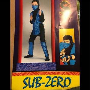 Mortal Kombat Sub Zero Ninja Costume Size 7-10